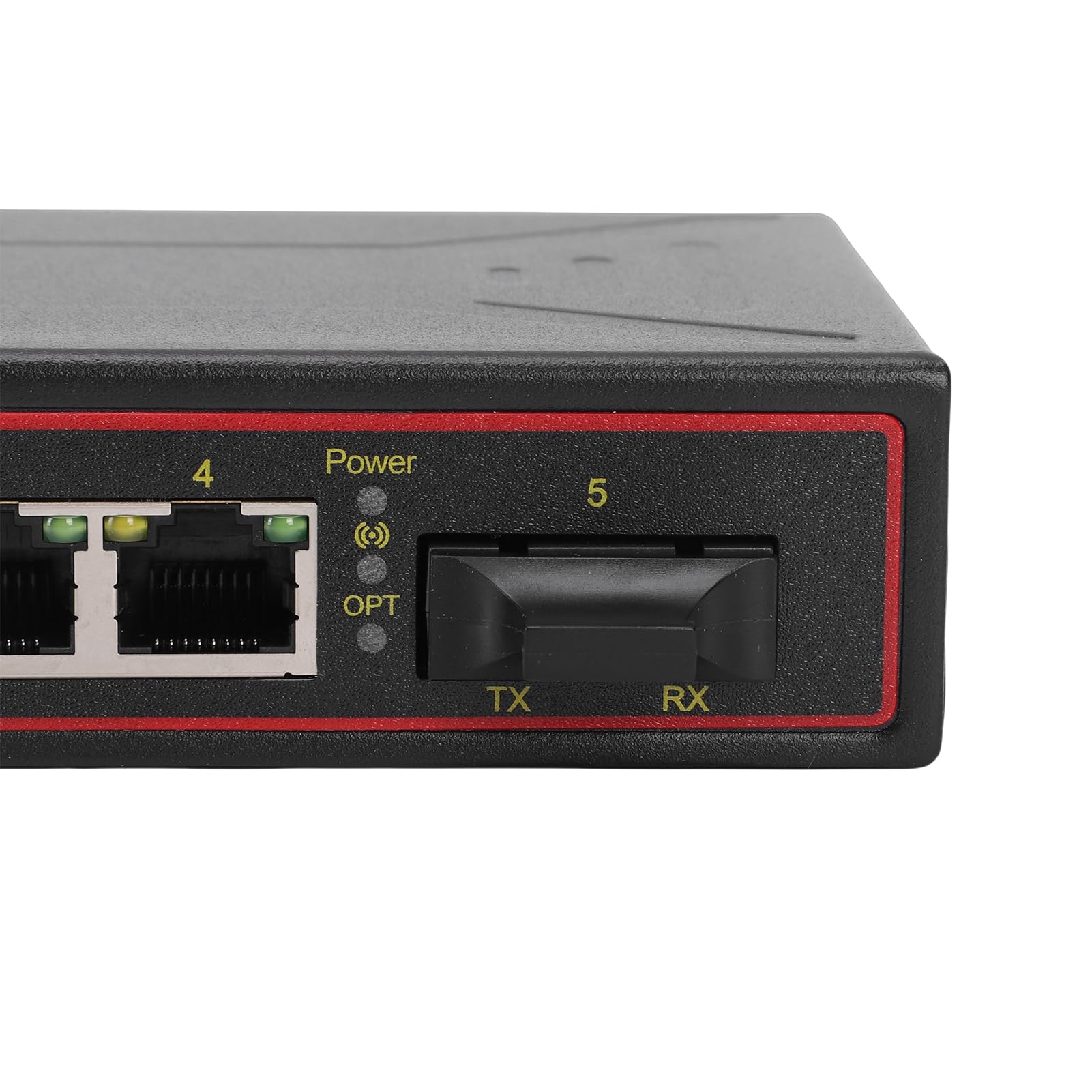 Fabater Convertitore Multimediale in Fibra Ethernet Switch Ethernet Industriale Ad Alte Prestazioni 10M 100M per Sistemi di Rete Metallo 1 Porta Ottica 4 Porte