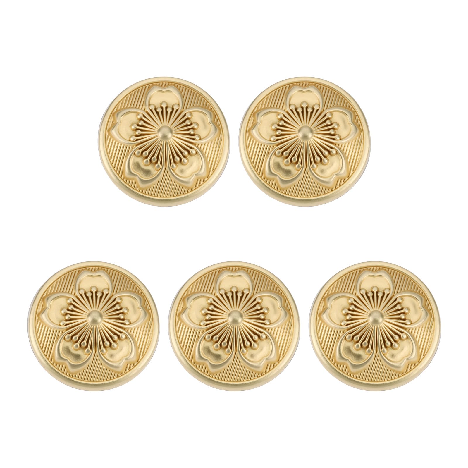 eMagTech 5Pcs 24mm Antiqued Metal Buttons Shank Sew On Buttons for Clothing Blazers Sports Jackets Gold