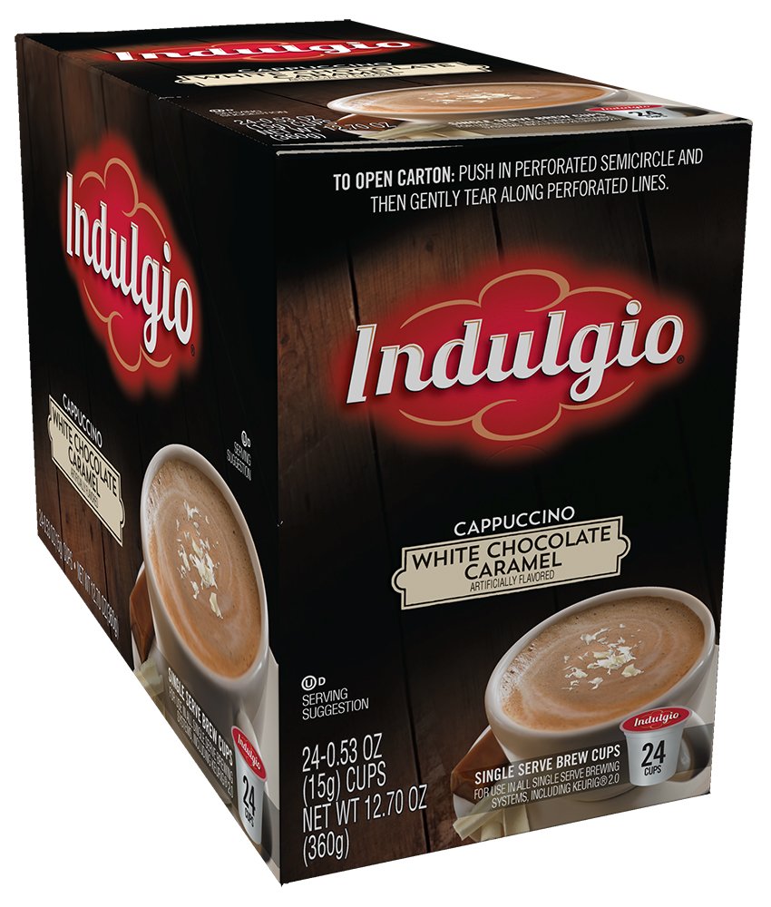 Amazon.com: Indulgio Cappuccino for K-cup Brewers, White Chocolate