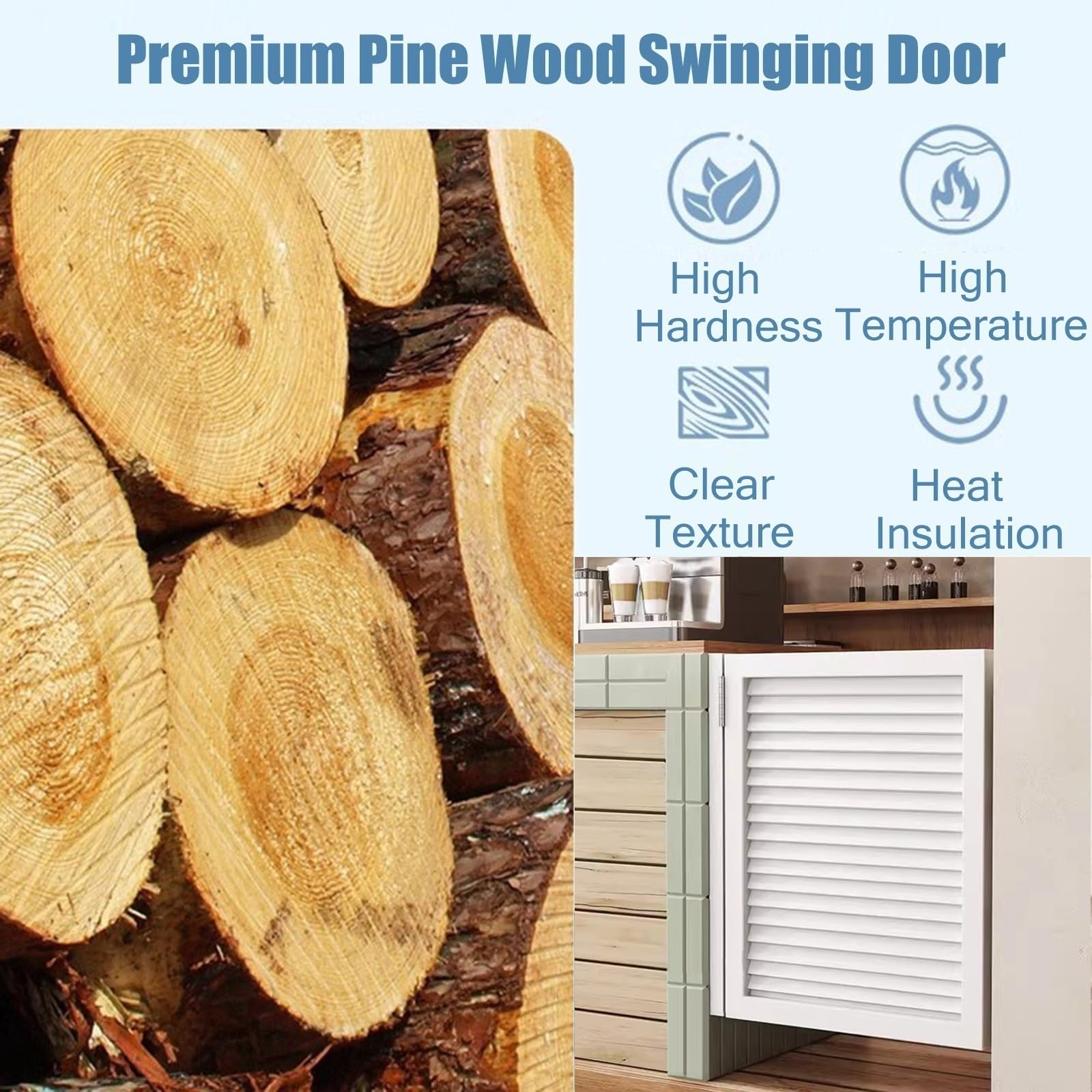 Amazon.com: ZAQYCM Locking Swinging Doors for Kitchen, White