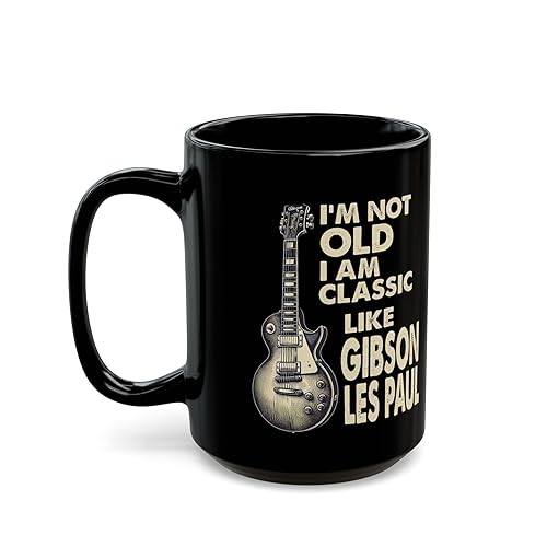 Funny classic coffee mug for guitarist, Vintage Gibson Les Paul
