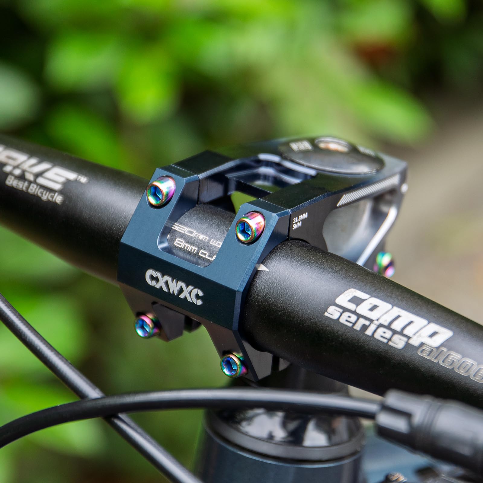 CXWXC Potence de vélo courte de 31,8 mm - En aluminium - Longueur de 45 mm - Convient pour VTT, vélo de route, vélo de ville