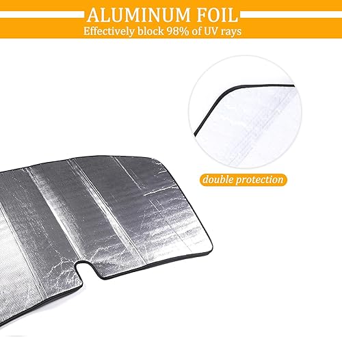 Miniatura 7 de Parasol para parabrisas de automóvil compatible con Chevrolet Corvette C6 2005-2013, personalizable, protección contra rayos UV (1 unidad)