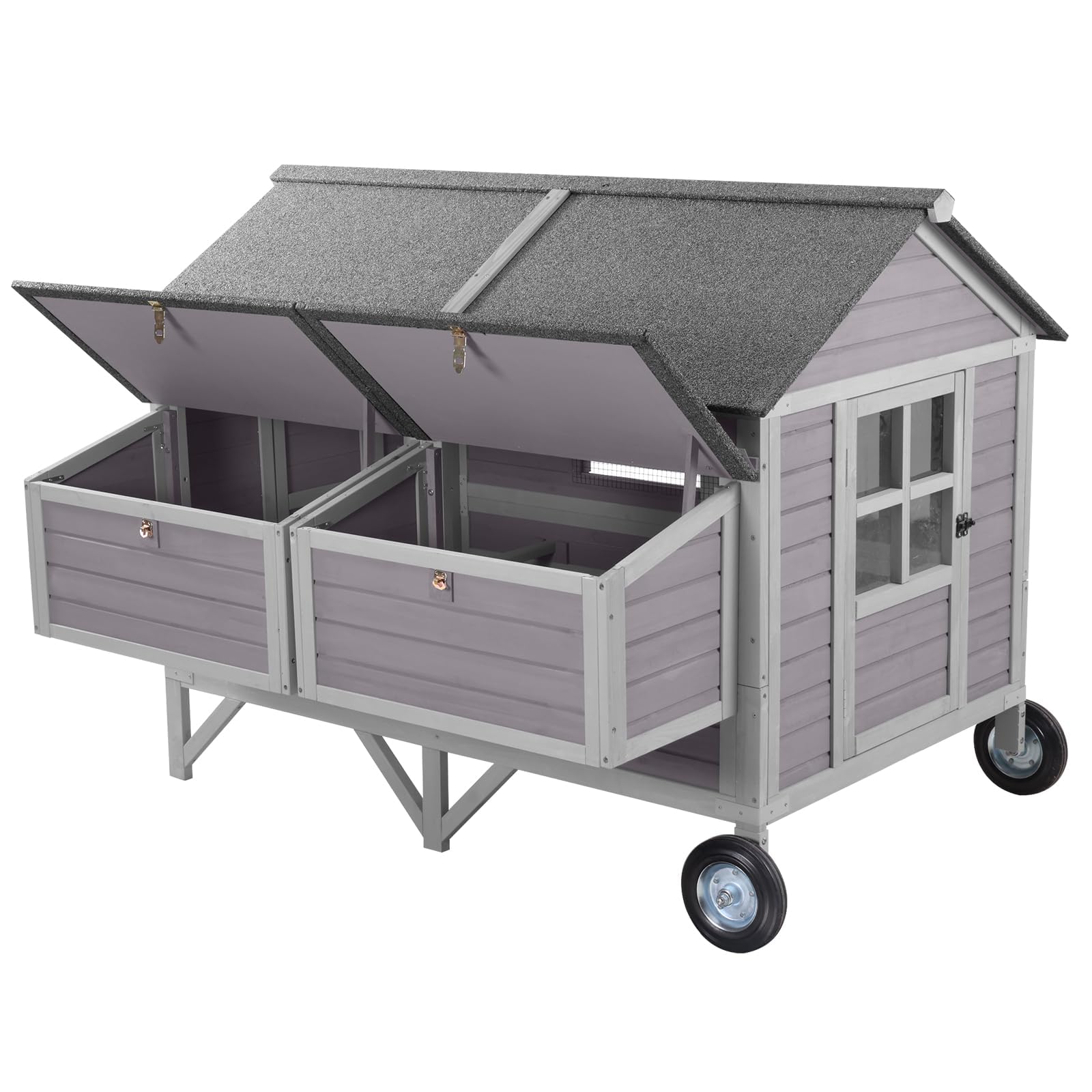 GUTINNEEN Large Chicken Coop with Durable Wheels
