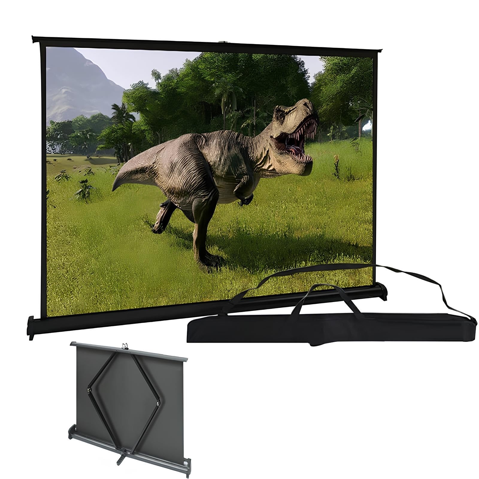 Telo Proiettore 30/40/50 pollici, Schermo per Proiettore da Tavolo Telo da Proiezione per Interni/Esterni 4K HD Home Theater Ufficio(30in(16:9))