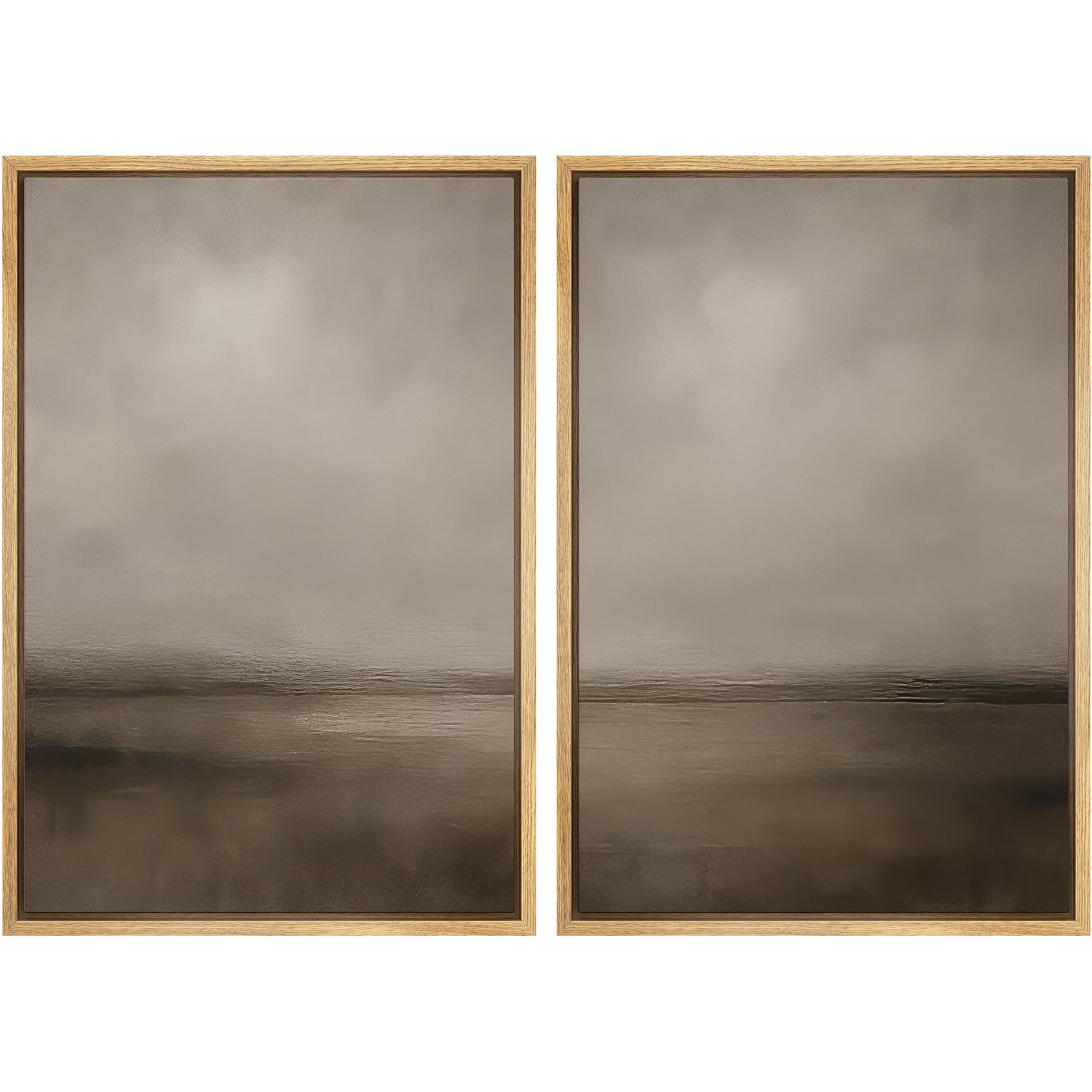 MUDECOR Framed Canvas Print Wall Art Monochromatic Gradient Abstract Minimalist Gray Illustrations Modern Art Decorative Bohemian Colorful Chic for Living Room, Bedroom, Office - 16"x24"x2 Black — view 122