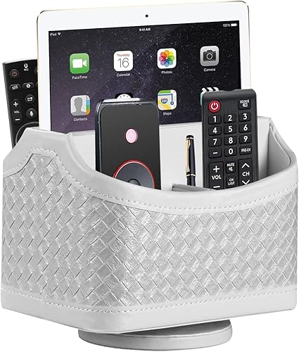 Soporte giratorio para control remoto organizador de escritorio de 5 habitaciones y decoraciones para sala de estar organizador de almacenamiento de