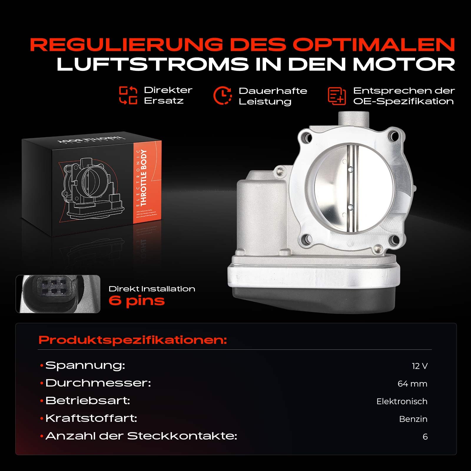 Frankberg Drosselklappenstutzen für 300 C LX Avenger Charger Magnum Kombi 2.7L-3.5L Benzin 2005-2010 4861691AA