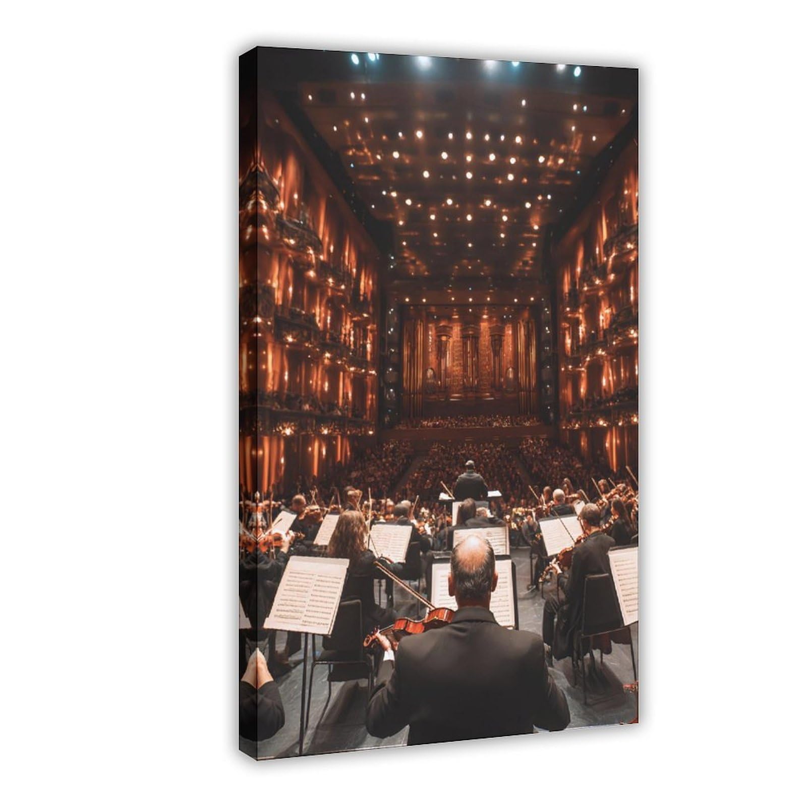 Qnvjqkdsi Frame Concert Hall Orchestra Canvas Poster Bedroom Decor Landscape Office Room Decor Gift 16" L X 24" W