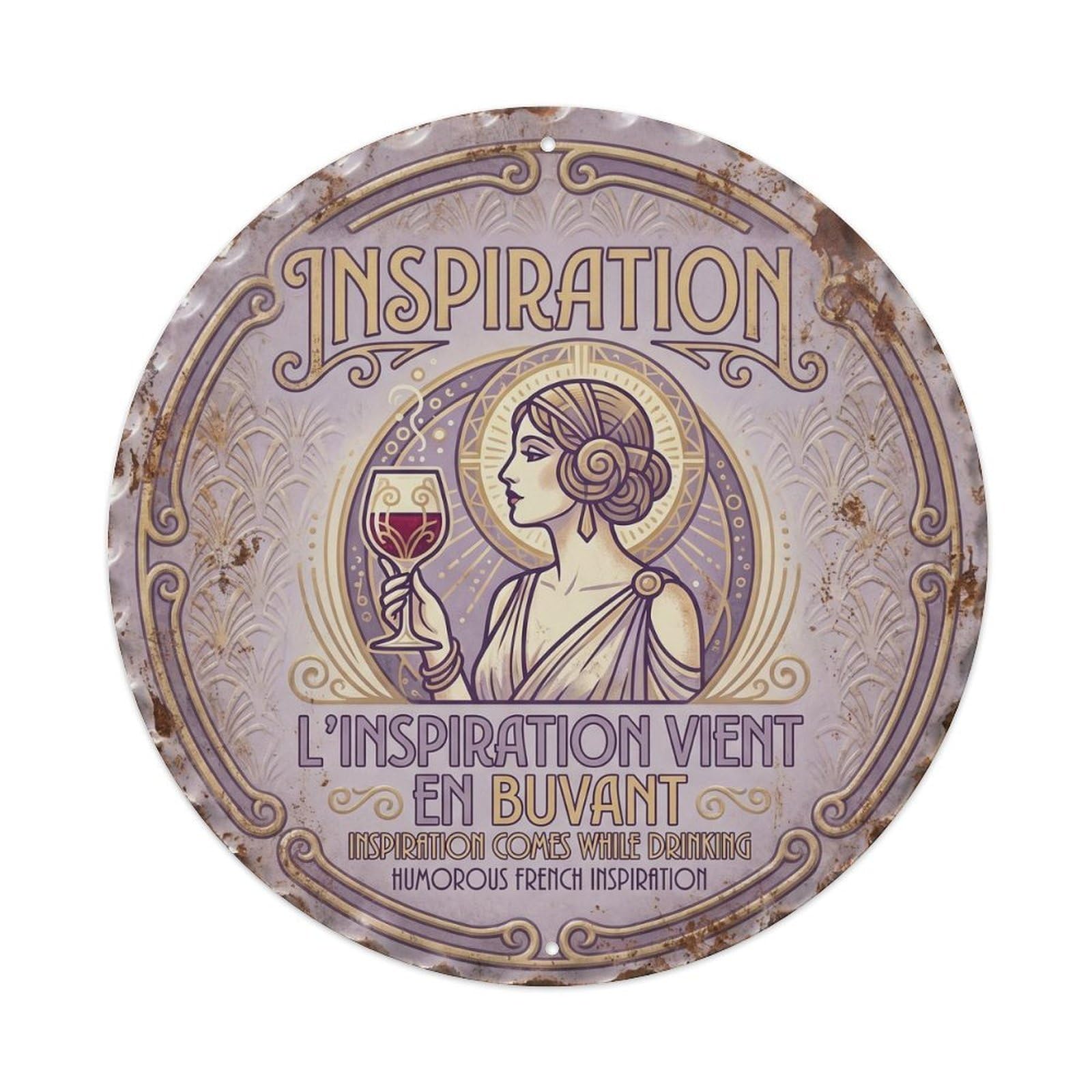 Inspiration Humorous Mancave Inspiration Vintage Metal Tin Sign Plaque Wall Decor for Cafe, Club Bar, Office, Garden Metal Poster 8x8Inch