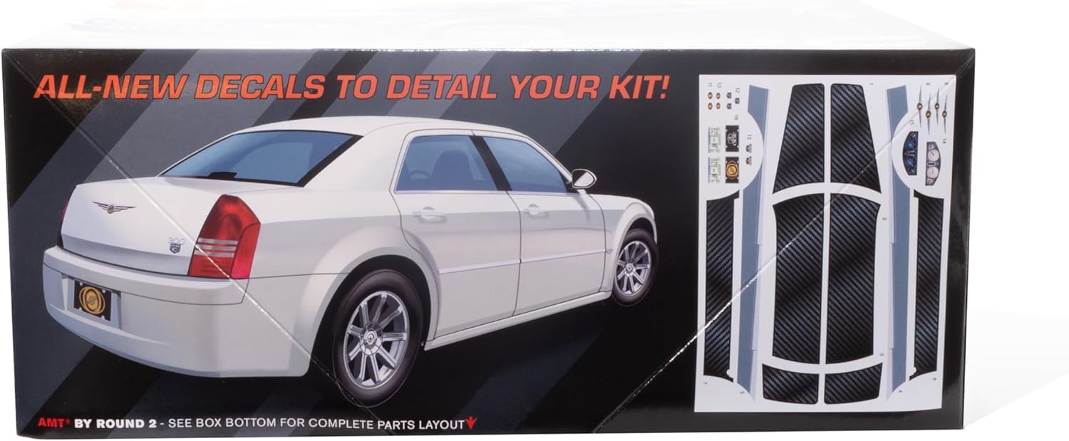 AMT 2005 Chrysler 300C Model Kit 1:25 Scale – Detailed Interior & 5.7L V8 HEMI, Paint & Glue Required