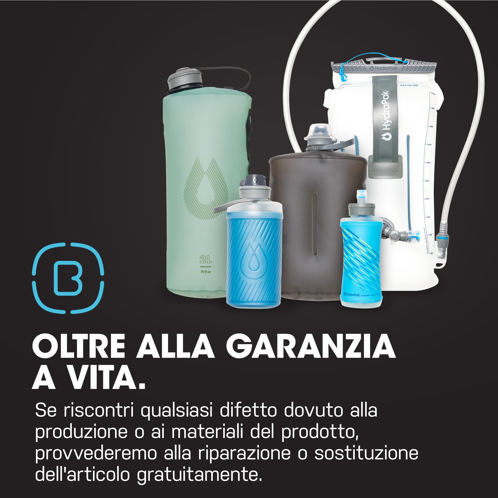 Kit filtro HydraPak da 42 mm - Accessorio per il filtraggio dell'acqua - Flusso rapido - Perfetto per l'escursionismo, il campeggio, i viaggi e la preparazione alle emergenze
