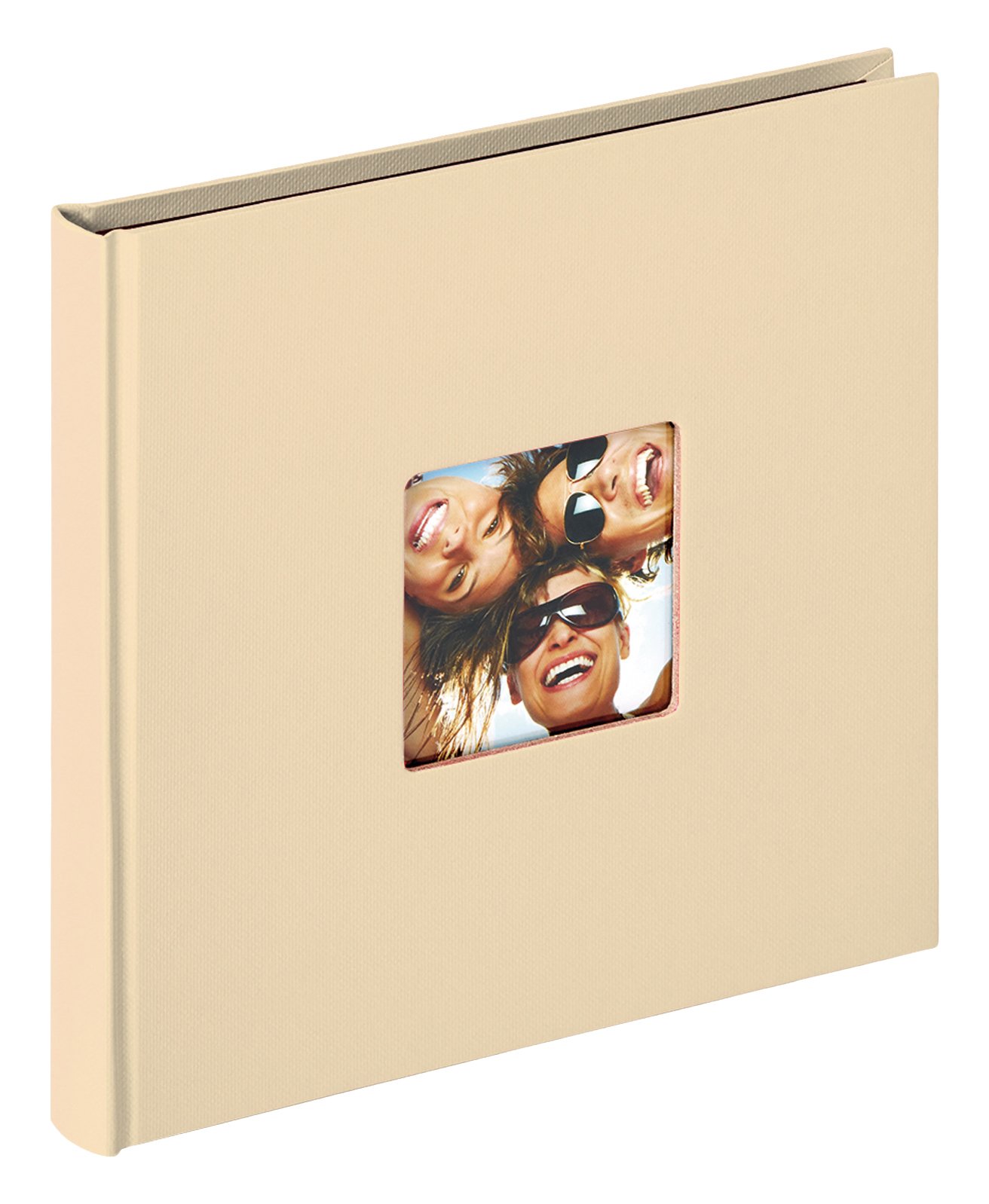 walther design Fotoalbum creme 18 x 18 cm mit Cover-Ausstanzung, Fun FA-199-H
