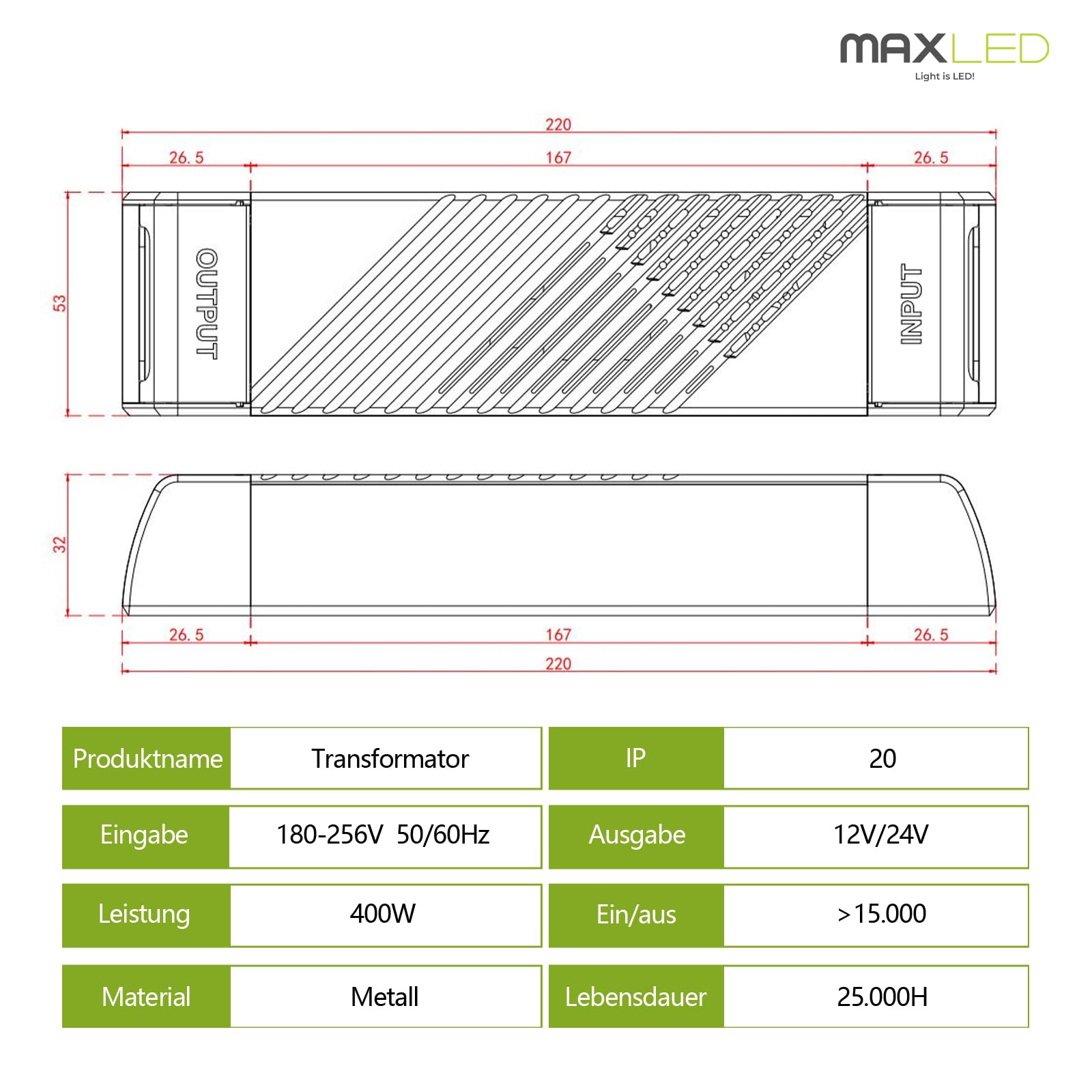 2 Stück LED Trafo Netzteil 230V auf 12V/24V 400W Treiber Schaltnetzteil Transformator DC12V 33.33A/DC24V 16.67A Kompakter Extrem Dünner Konstantspannung Niedervolttrafo