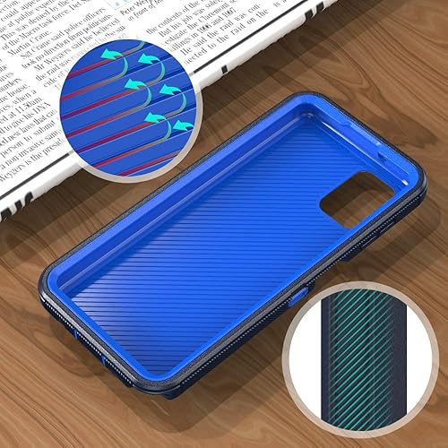 Miniatura 4 de Funda protectora para Moto G Stylus 2021, resistente, a prueba de golpes, con funda para clip para cinturón para Motorola G Stylus 2021 (azul marino)
