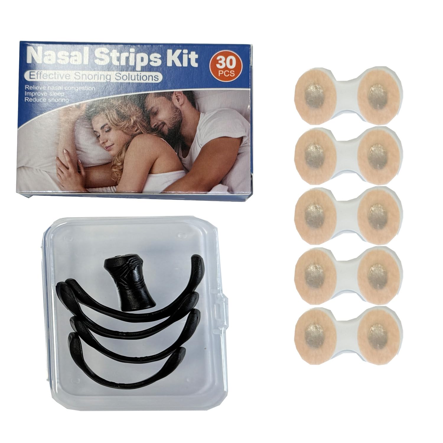 Nasal Strips for Snoring Extra Strength Snoring Solution Magnetic Nose Strips Improve Breathing and Sleep Quality All-Night Comfort