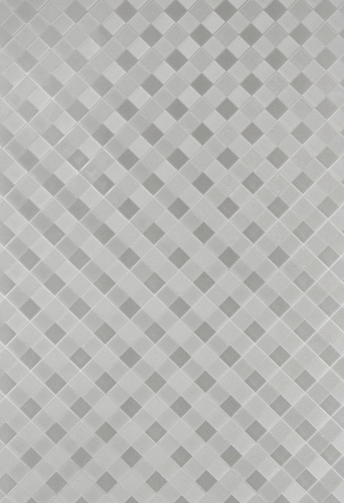 48 x 96 Clear Embossed Small Squares Stained Glass Window Film. Static Cling Film. with Transparency, 3D Effect, Frosted, Crystal, Energy Saving,