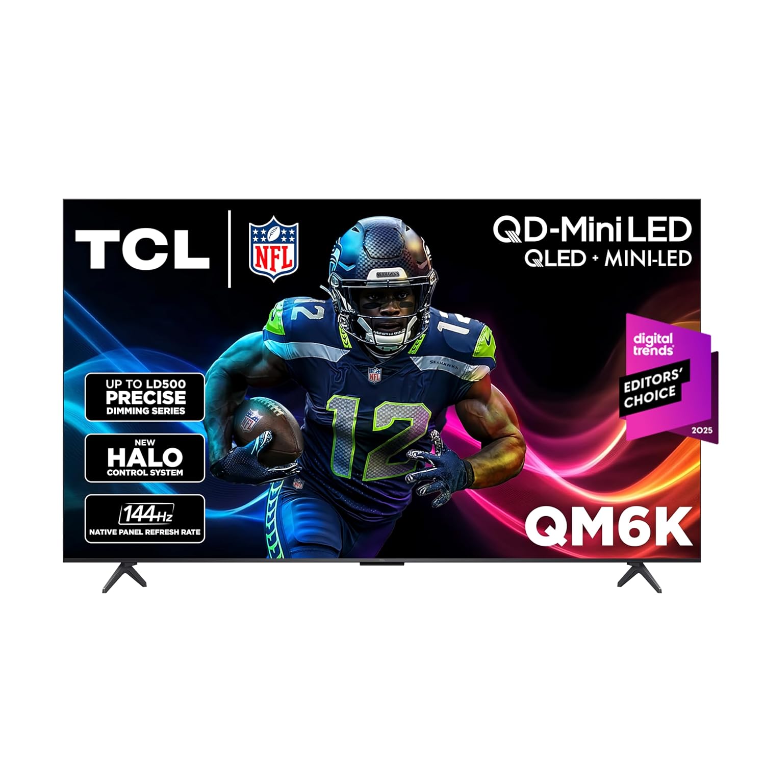 TCL 75 Inch Class QM6K Series Mini LED QLED 4K HDR 75QM6K 2025 Model 120HZ-144HZ High Brightness Smart