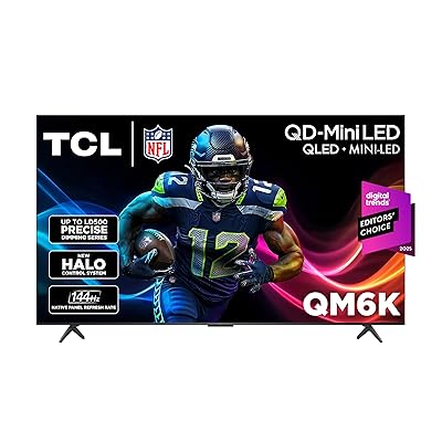 TCL 75-Inch Class QM6K Series QD-Mini LED 4K UHD Google Smart TV Best Value Mini-LED TV - QLED, 144hz, 288hz Gaming Rate, High Contrast Screen, Onkyo Audio, Dolby Atmos (75QM6K, 2025 Model)