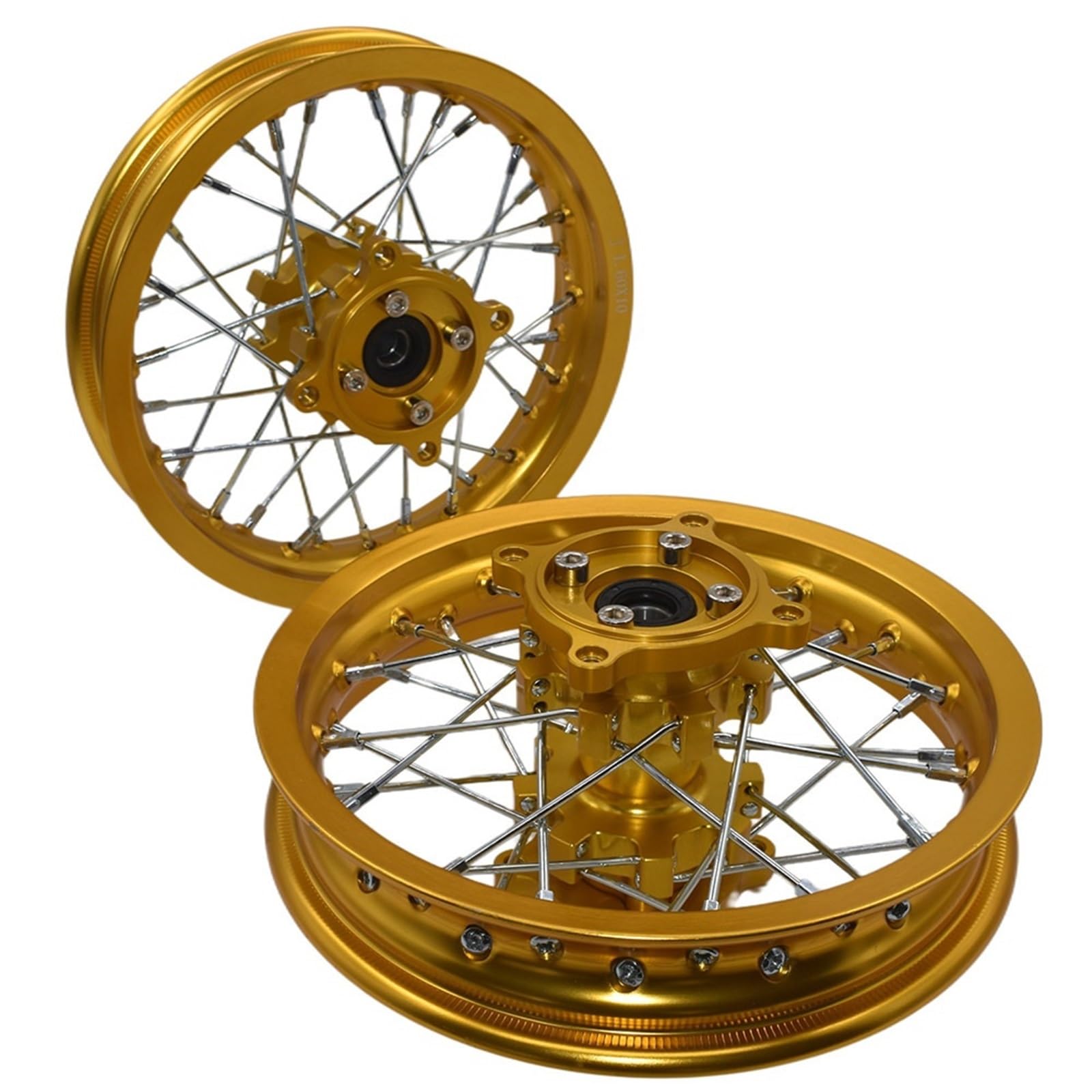 CNC Cerchio anteriore e posteriore da 10 pollici 1.60-10 "Per piccole moto da cross fuoristrada Dirt Pit Bike Cerchioni per moto