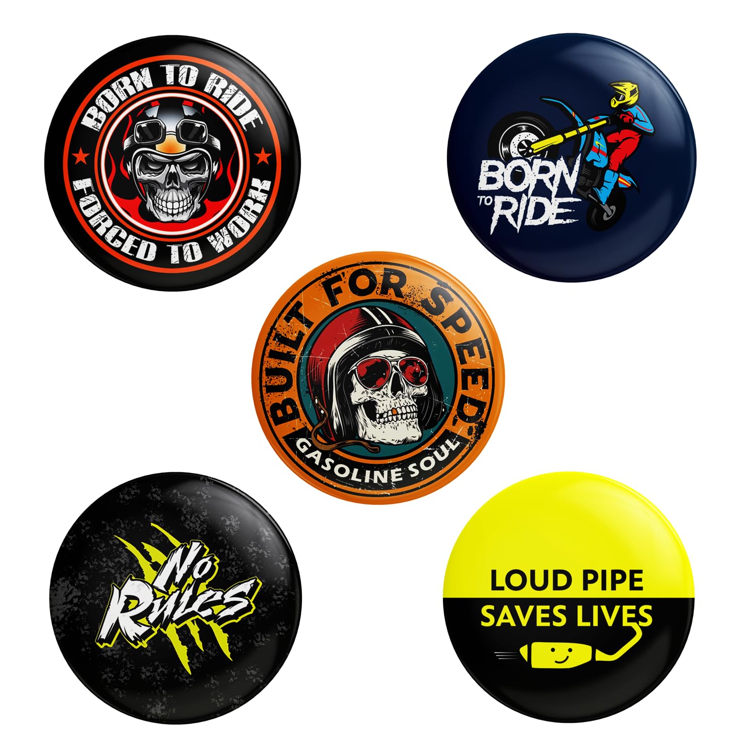 JIGARIDesigner Theme Printed Badges with Steel Pin | Multicolor Designer Combo for Bags, T-Shirts, and Hats | Perfect for Boys, Girls and Adults | Pin Batches & Pin Badge for Fans