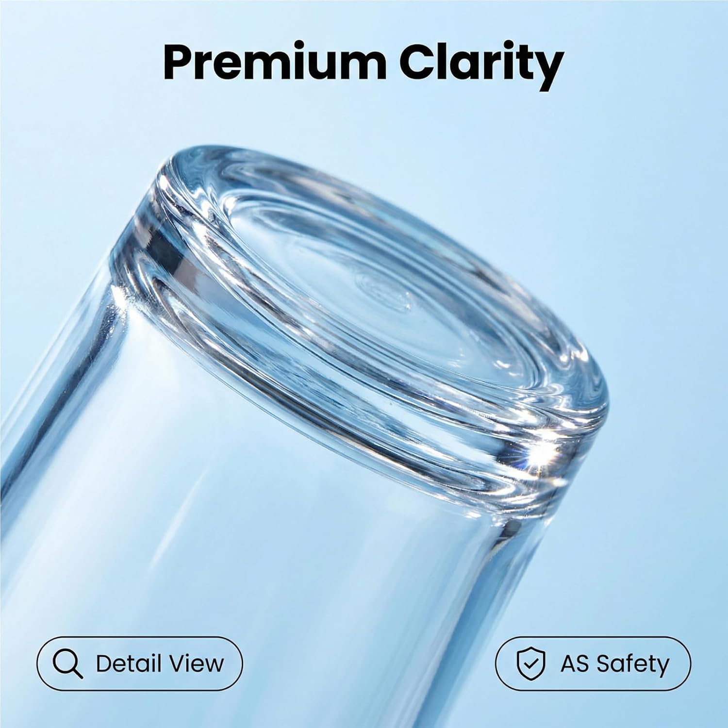 Clear Plastic Drinking Glasses - BPA Free Cups 18 oz - Dishwasher Safe Classic Tumblers set of 6 - Acrylic Highball Tall Glasses for Kitchen Dining Outdoor (That Look Like Glass) - Image 4