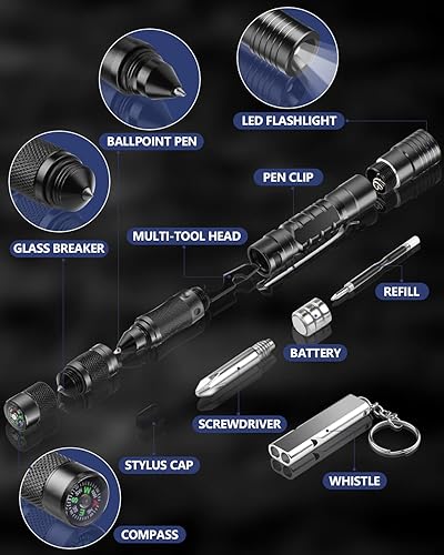 Miniatura 5 de Regalos para hombres, accesorios geniales para hombres, bolígrafo multiherramienta 12 en 1, regalos de cumpleaños para hombres, regalos para novio