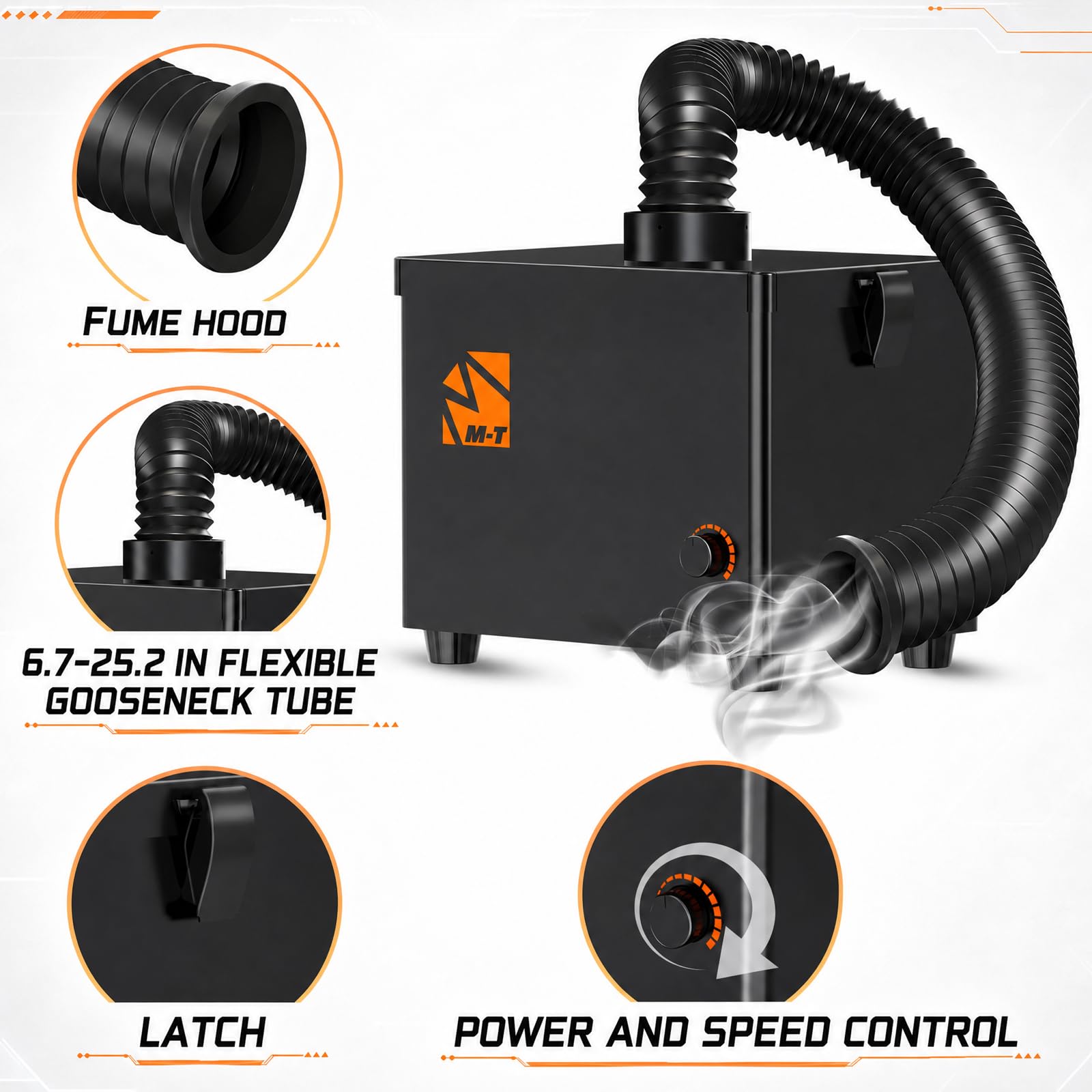 M-T 318 Solder Fume Extractor - Powerful & Quiet -7