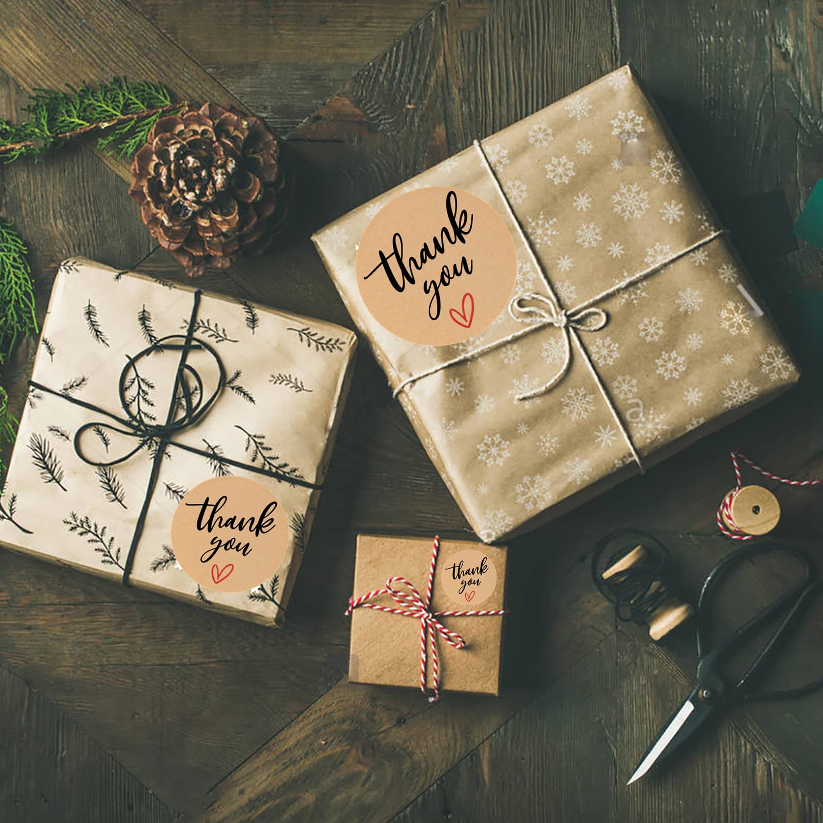 s 500 Pegatinas De Agradecimiento En Español - Etiquetas Kraft  Autoadhesivas Para Paquetes, Negocios Pequeños Pegatinas Regalo, image size:1601x1601