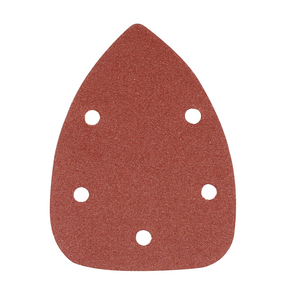 Silverline Red 457035 Hook And Loop Detail Sander Sheets 140 Mm 10Pk 80 Grit