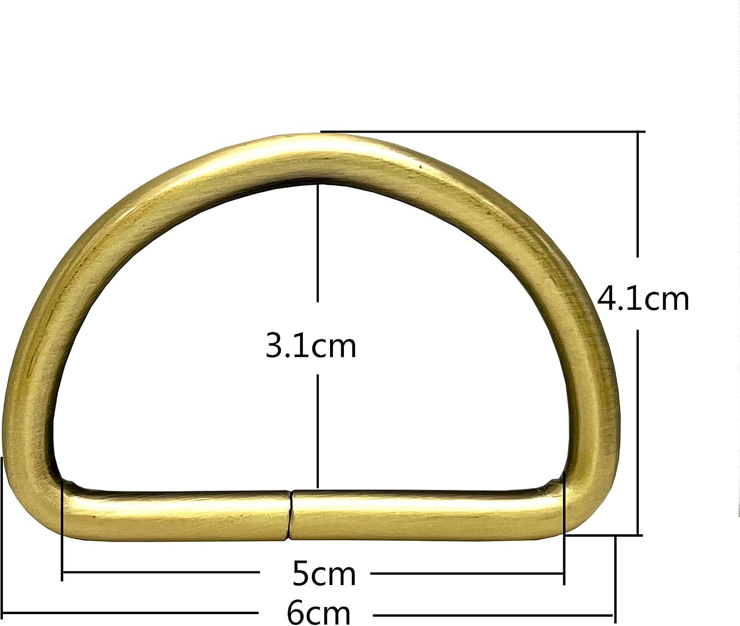 ANTI BRONZE D Shape Rings Semi-Circular D ring buckles Non-Welded 2" / 50mm iron for webbing straps bags purse belt Dog Collars hardware making U119