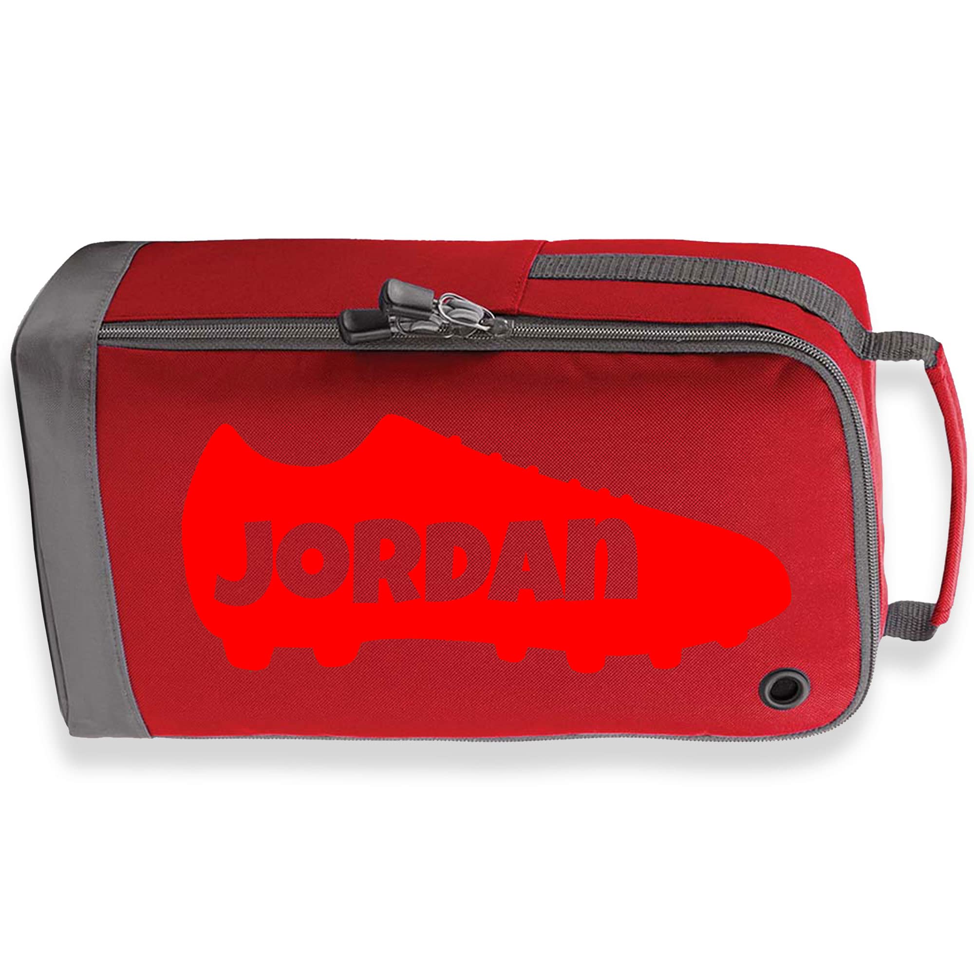 Personalised Football Boot Bag - Sports Gift Red Bag