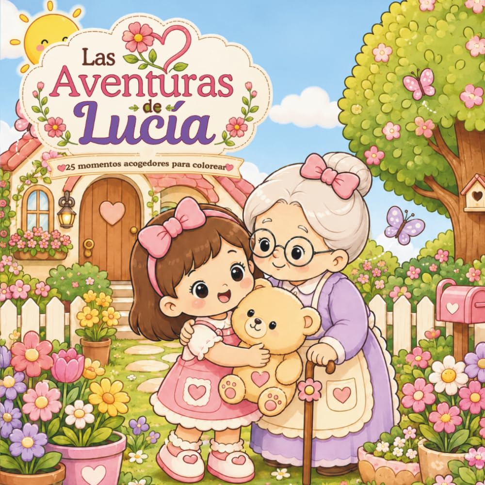 Las aventuras de Lucía: Libro de colorear para niñas