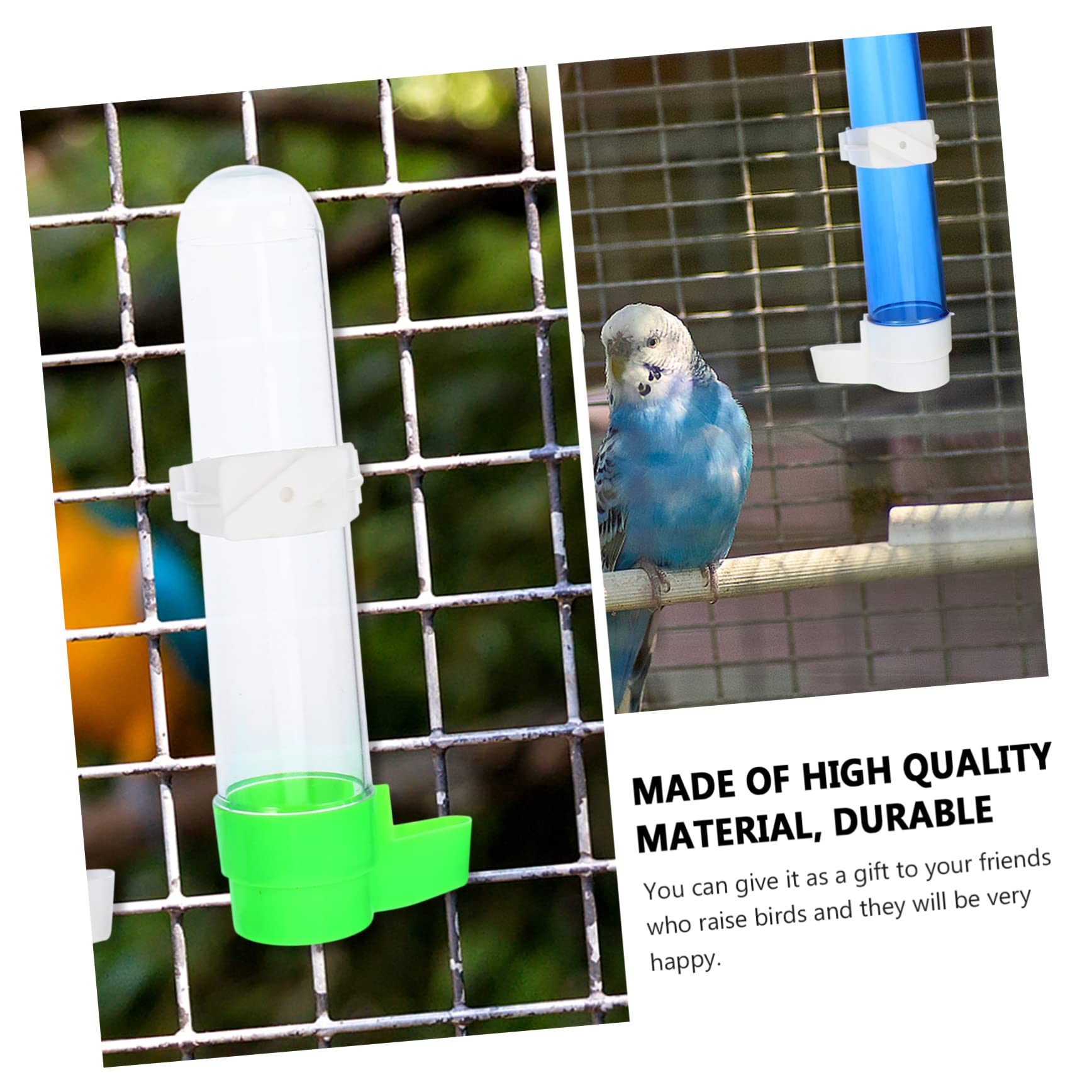 POPETPOP 12piezas Botella De Agua Automática para Pájaros Bebedero De Plástico para Periquitos y Canarios Instalación y Accesorios para Transparente