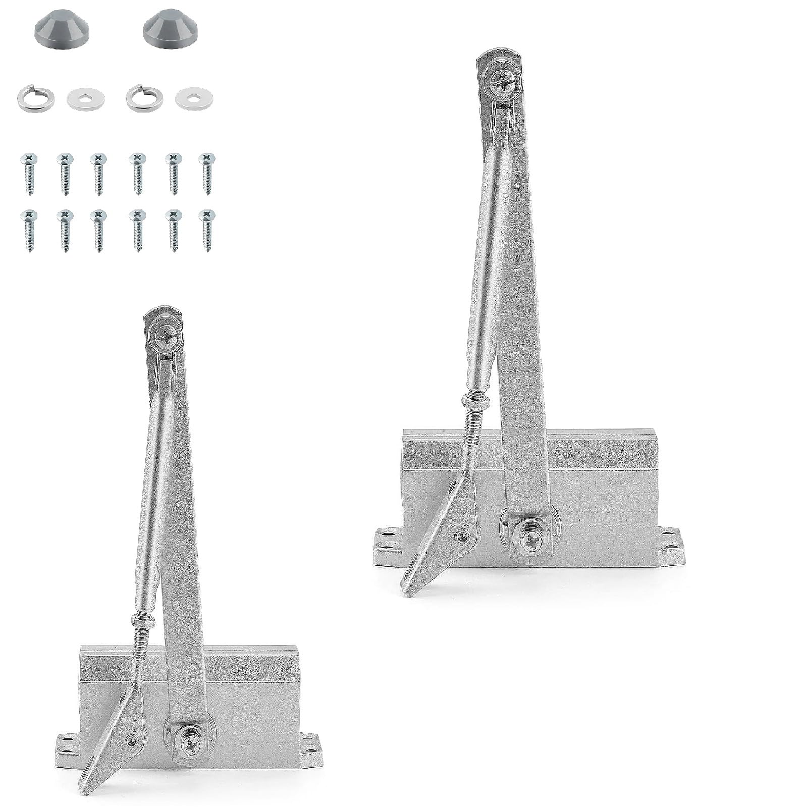 Holdfiturn 2Pcs Door Closer Set Effortless Installation Adjustable Perfect Fit for Interior Door Premium Oxidized Cast Aluminum Auto Closing 25-45kg Ensures Residential and Business Security in the UK