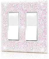 Vista 30 de Placas de pared, cubierta decorativa para interruptor de luz, cubiertas decorativas de tomacorrientes, diamantes de imitación plateados brillantes