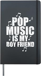Pop Music is my Boyfriend Singer Stars Hardcover Journal, Black