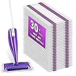 Pure Realm Disposable Wet Jet Refill for Swiffer Wet Jet Mop,30-Pack Multi-Surface Spray Mop Pad Refills for Floor, Bathroom, Kitchen, Living Room Cleaning, Super Strong Stains Absorption