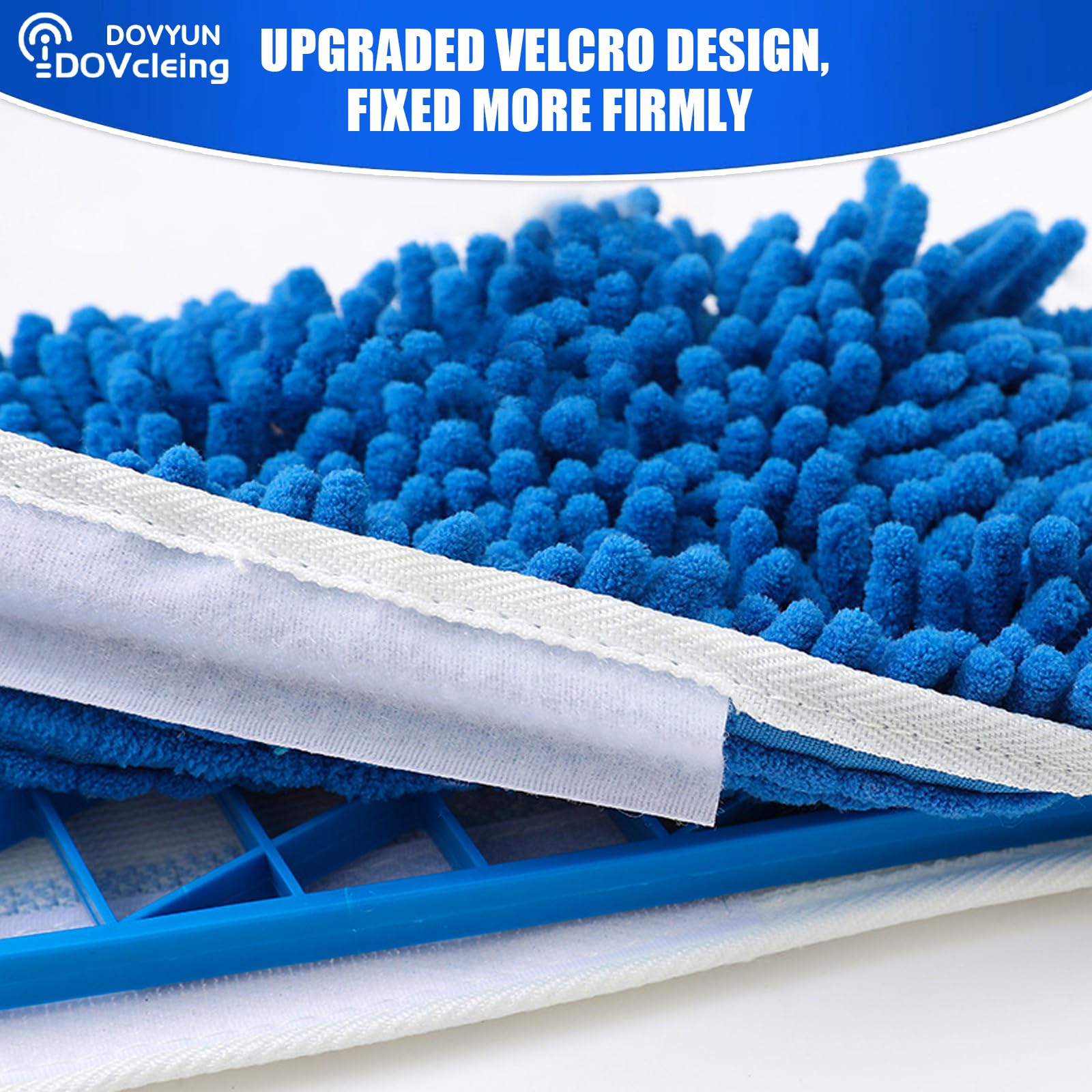Paquete de 2 recambios de fregona de chenilla compatibles con fregona abatible de microfibra