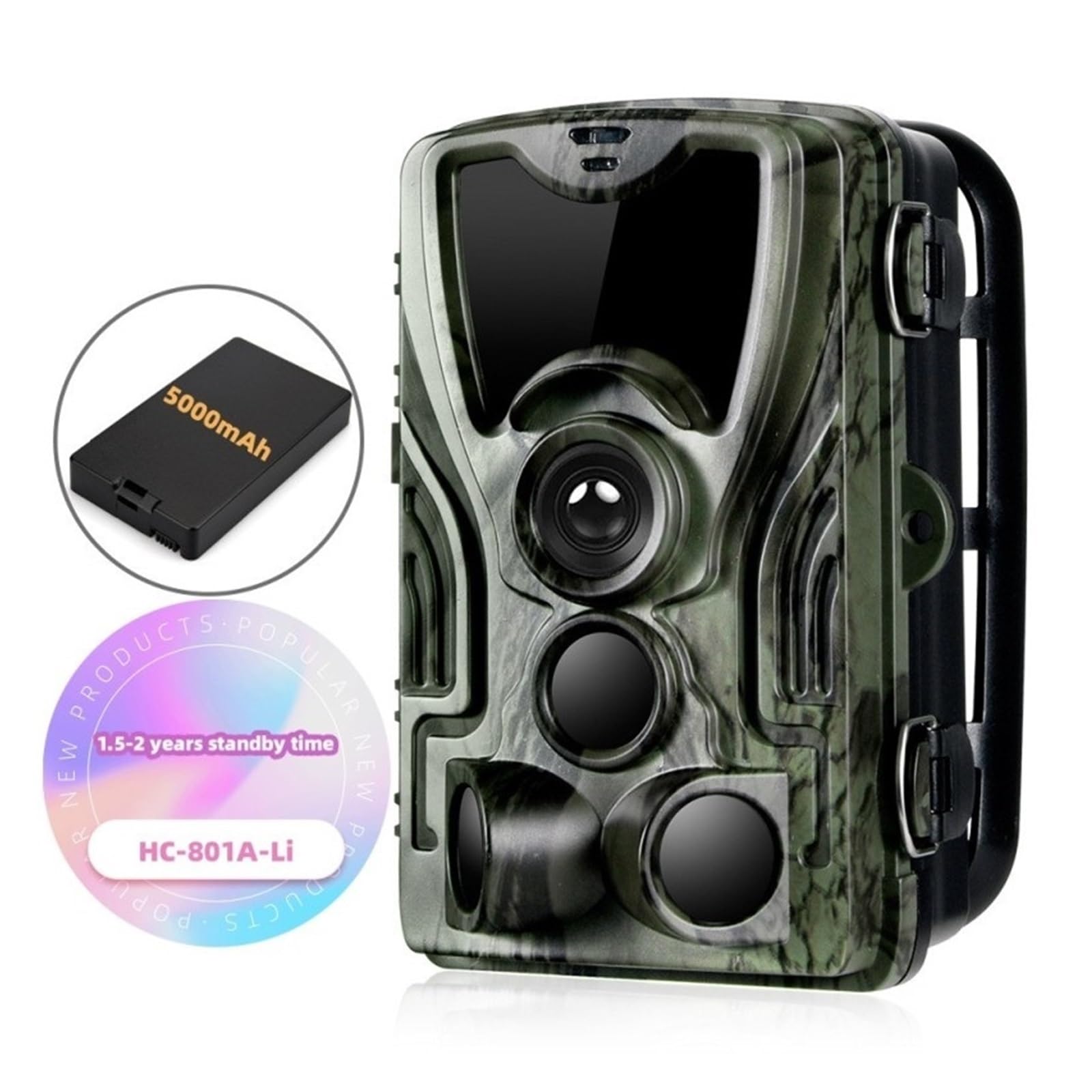 Cámara Vida Silvestre Cámara De Caza For Exteriores, 24MP, 1080P, Batería Litio 5000 MAh, Observación Visión Nocturna, Seguridad For El Hogar, Huerto Y Granja Monitoreo Confiable Preciso