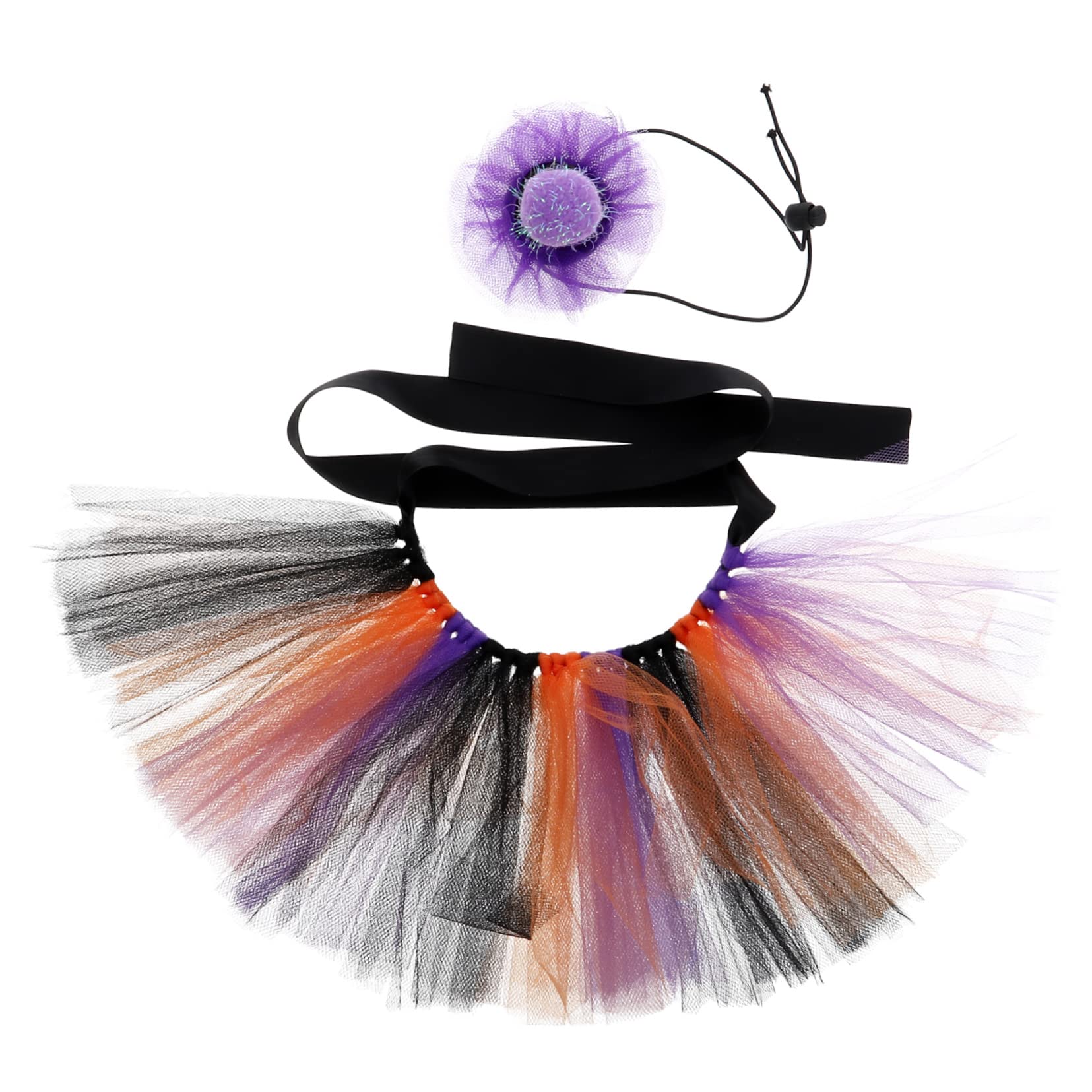 Costume de chien violet pour fête et Halloween avec tutu en maille respirante