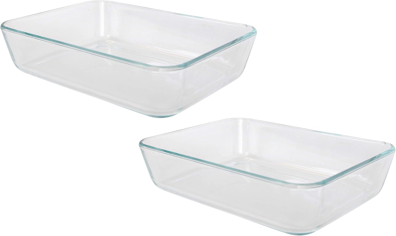 Pyrex Simply Store 7210 3-Cup Rectangle Clear Glass Container (2-Pack) - Made in the USA
