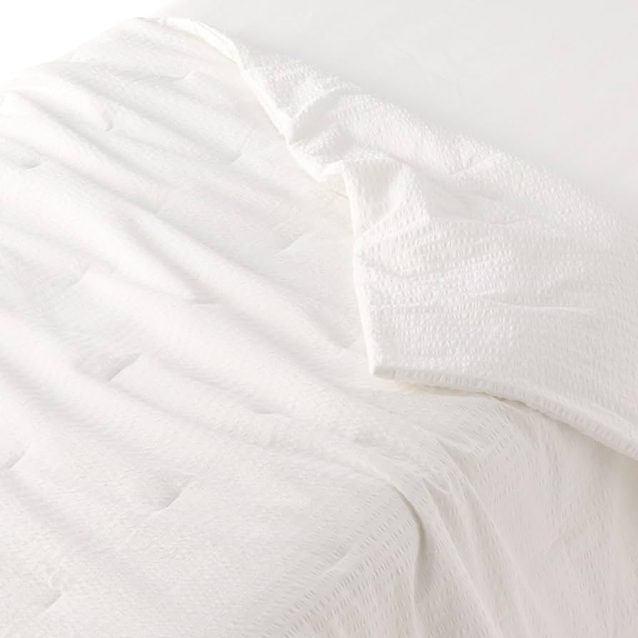 Amazon｜無印良品 綿サッカー織薄掛ふとん オフ白 ダブルサイズ