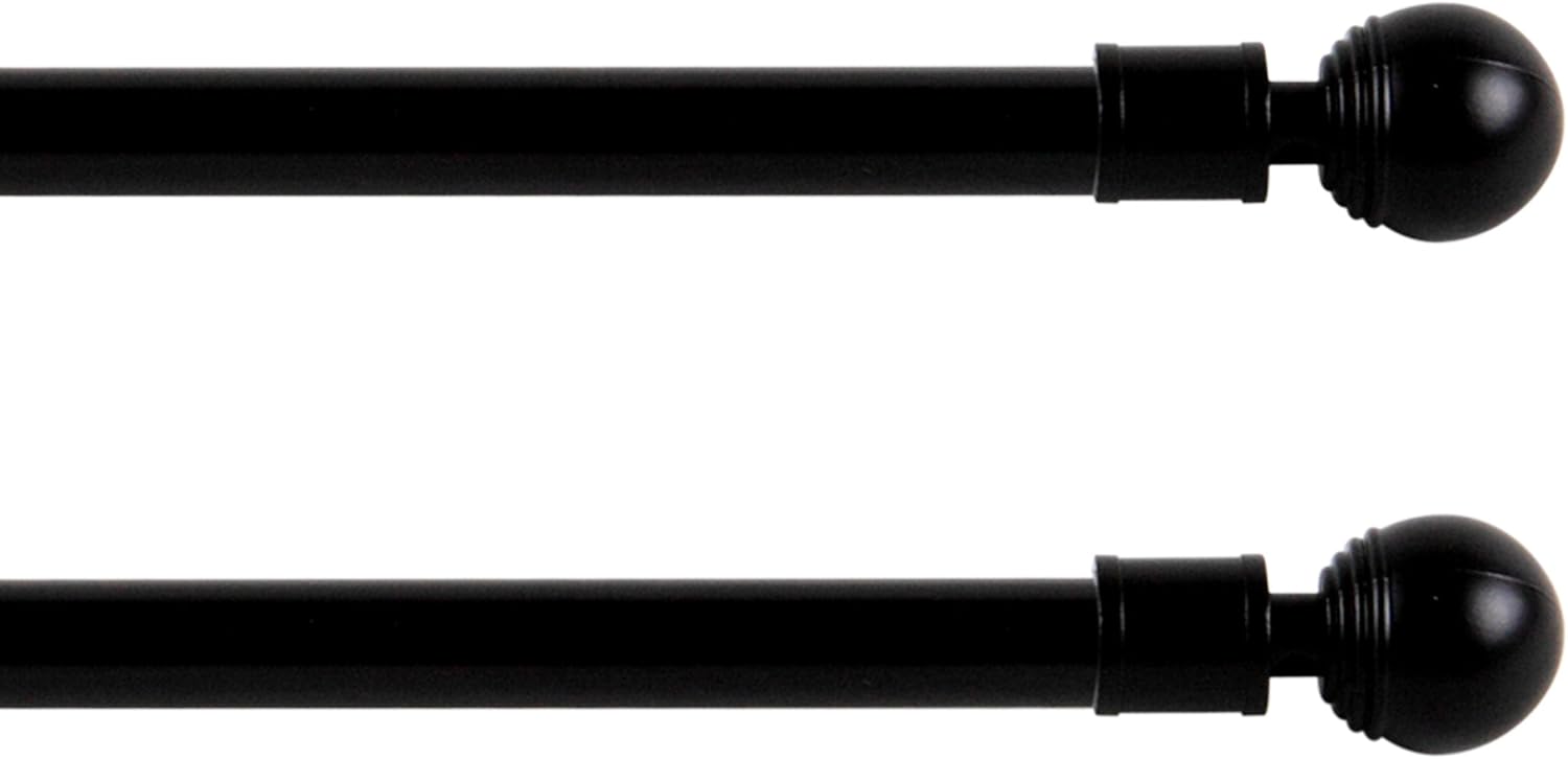 Pearl 7/16" Café Rod, 28-48 inch - Satin Nickel (Set of 2)