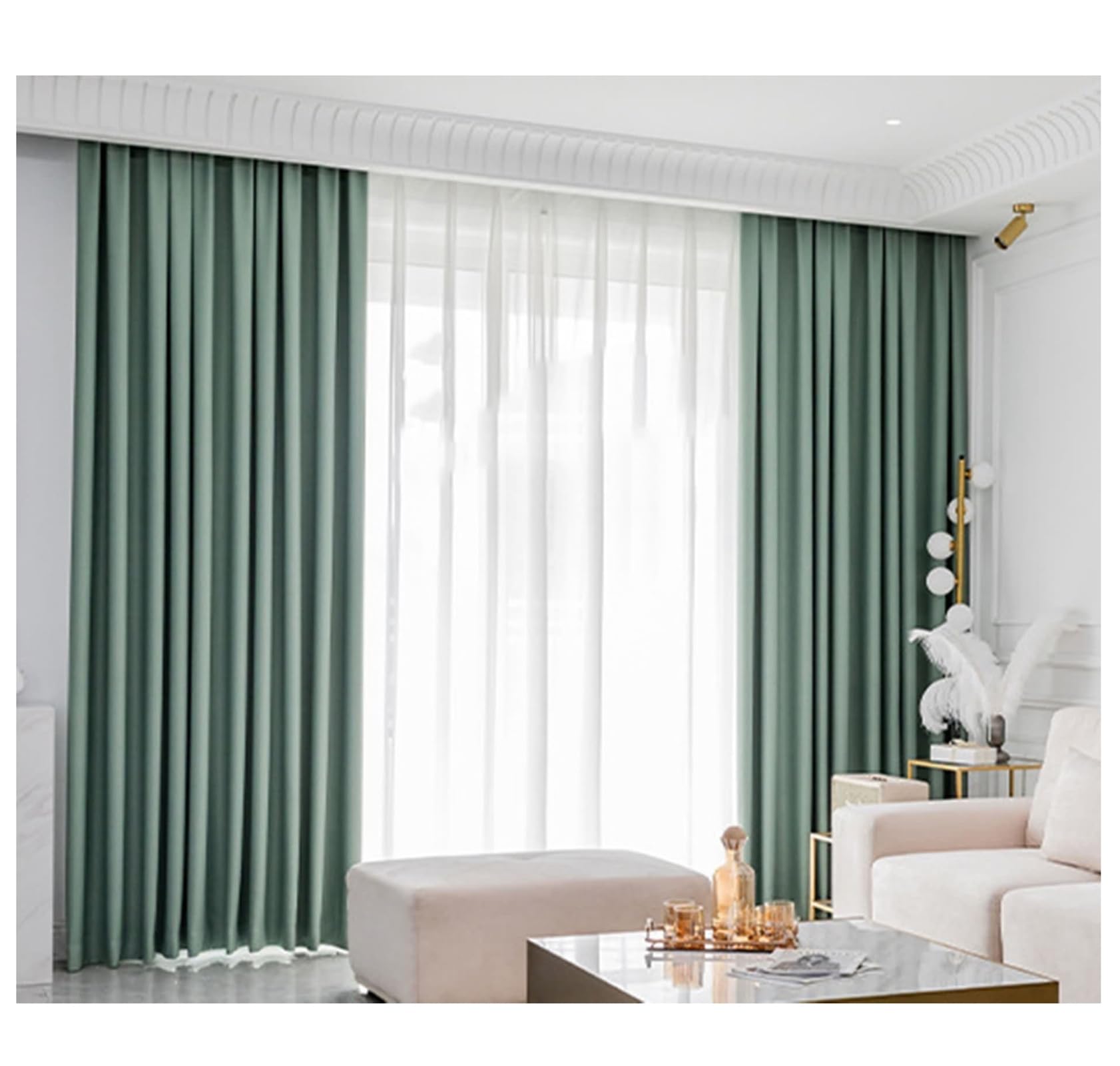 Rideaux salon opaques decoratif au tombe impeccable et aspect satine chic