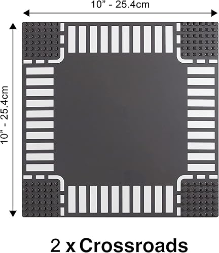 Miniatura 9 de Apostrophe Games Placa base de carretera  Placas base de bloques de construcción premium compatibles con todas las principales marcas  2 placas base