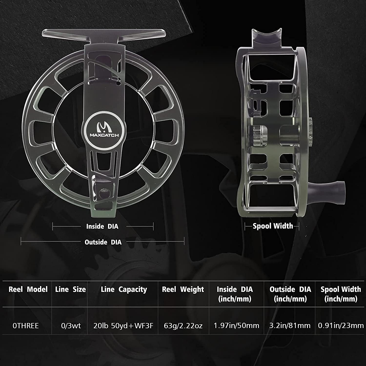 Maxcatch MINIMA フライリールライン付きメンテナンス済み