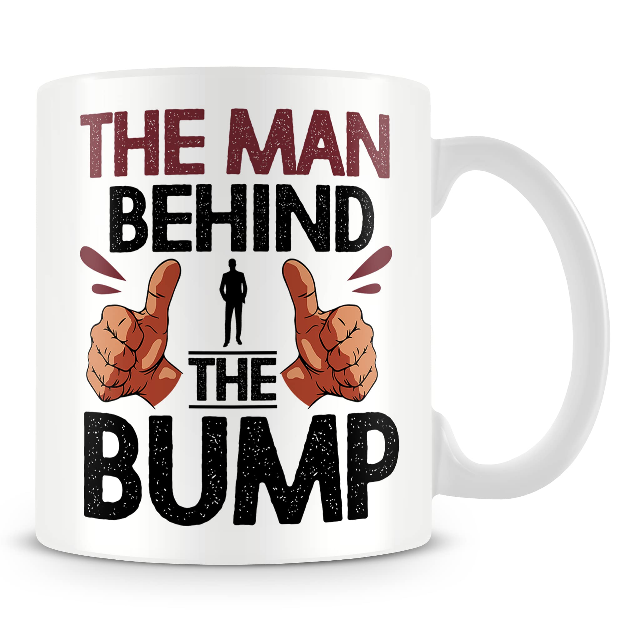 The Man Behind the Bump Mug – Funny New Dad Mug – Pregnancy Gift for Him — image 1