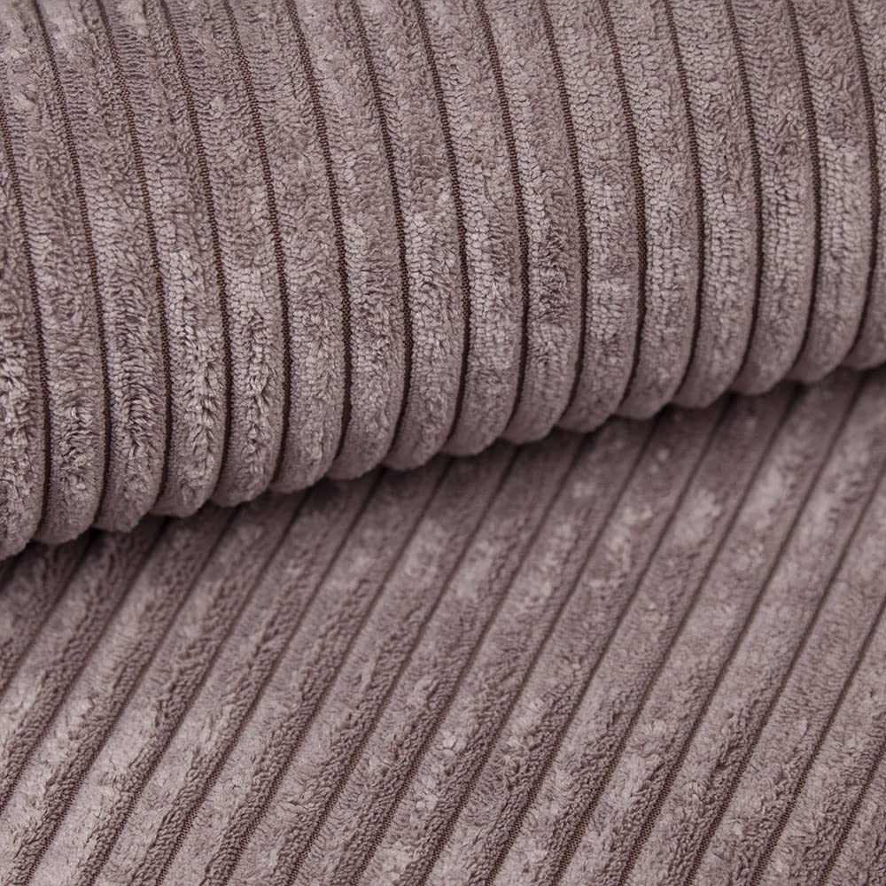 Fabreco - CORDSTOFF Polsterstoff Meterware - Stoff Meterware (500cm x 142cm) | 380 g/m2 | POSTON Dekostoff Breitcord - Polsterstoff Möbelstoff - Möbelstoffe: Cord Stoff für Sofa & Stühle (Lila)