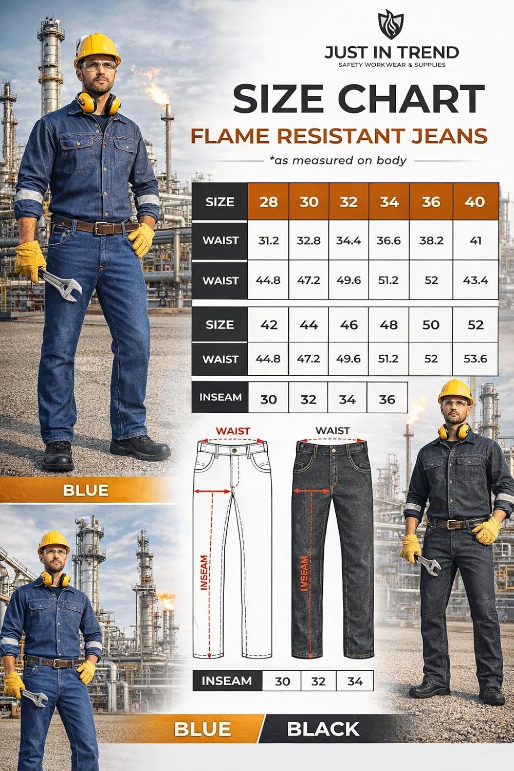 Flame Resistant FR Denim Jeans - 100% C - Image 7